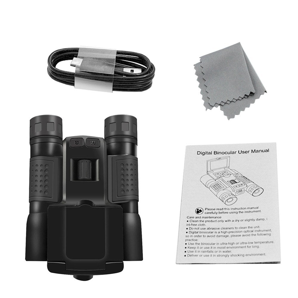 8X Zoom Digital Binoculars with 2.4-Inch LCD Camera for Bird Watching