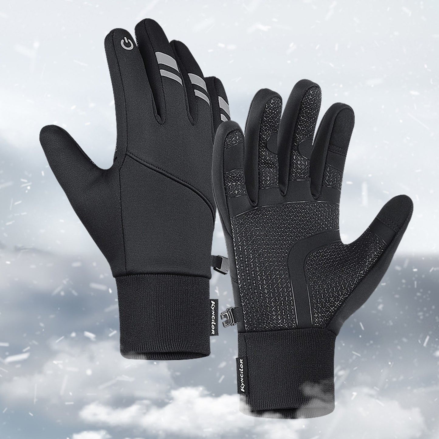 KYNCILOR Waterproof Winter Cycling Gloves - Touchscreen, Windproof, Reflective for Ski & Riding