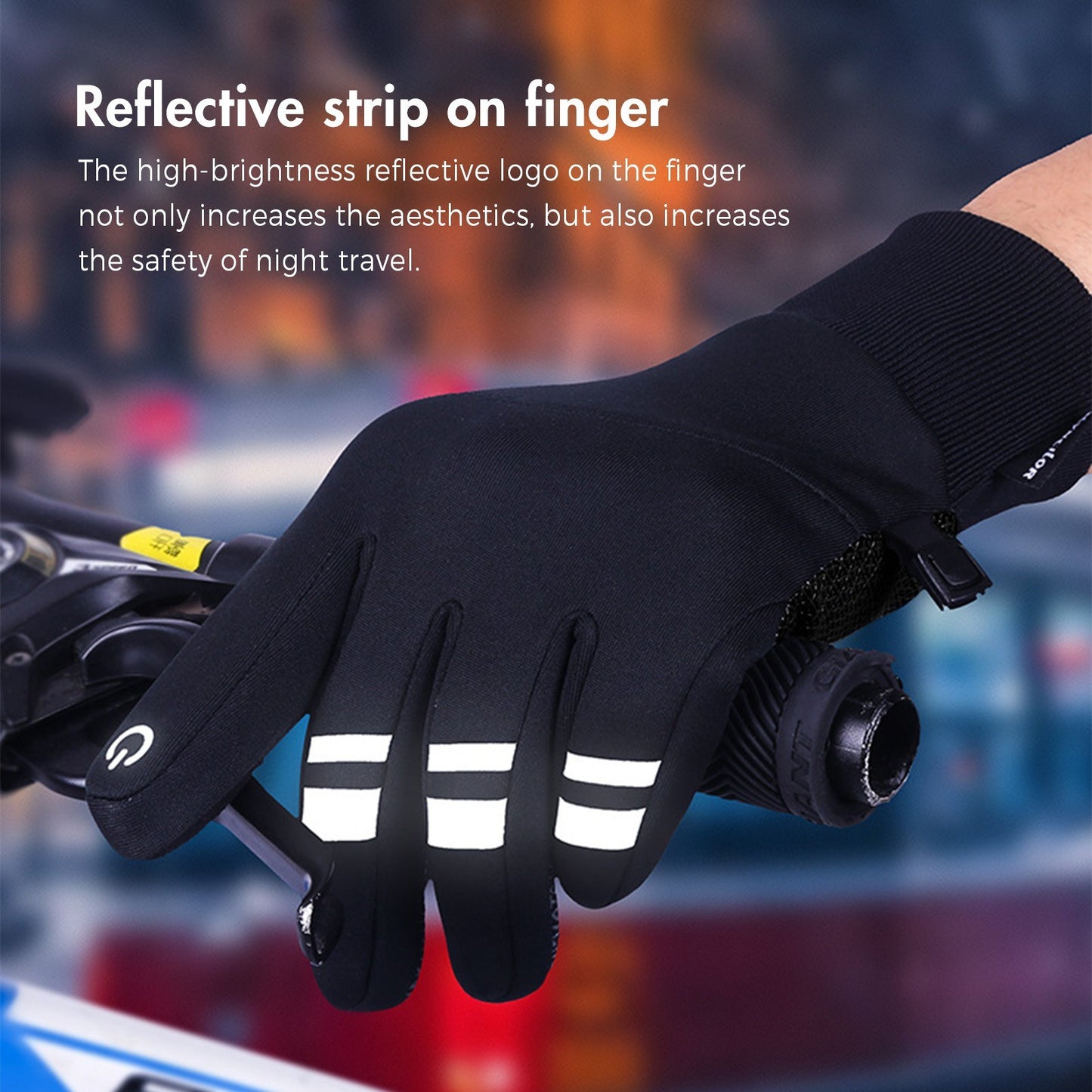 KYNCILOR Waterproof Winter Cycling Gloves - Touchscreen, Windproof, Reflective for Ski & Riding