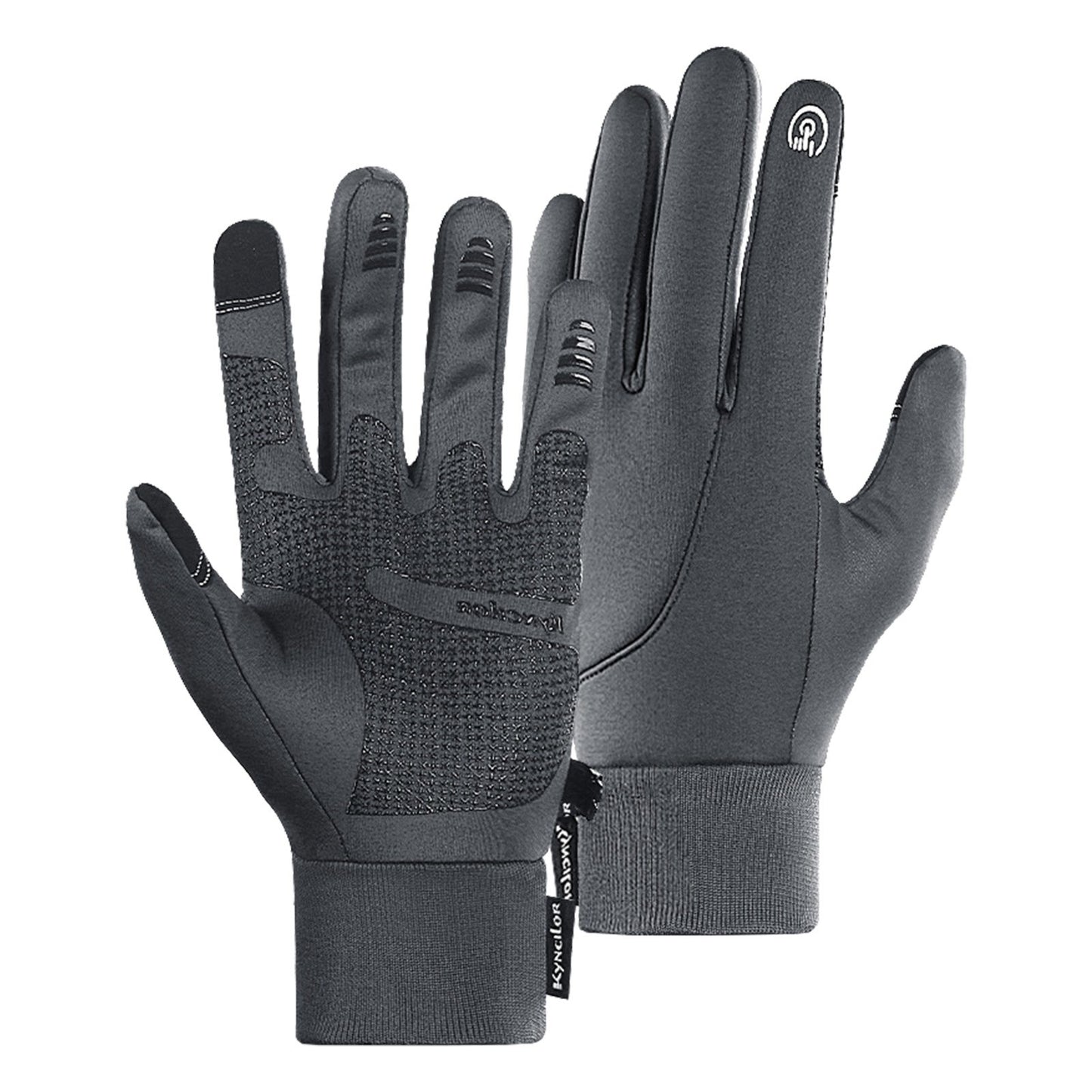Kyncilor Waterproof Winter Cycling Gloves - Warm Touchscreen Non-Slip Sports Gloves