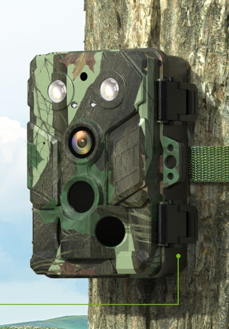 32MP Wildlife Trail Camera with Motion Activation, 1080p Video, Infrared, IP66 Waterproof, WiFi APP Control, PIR Sensor