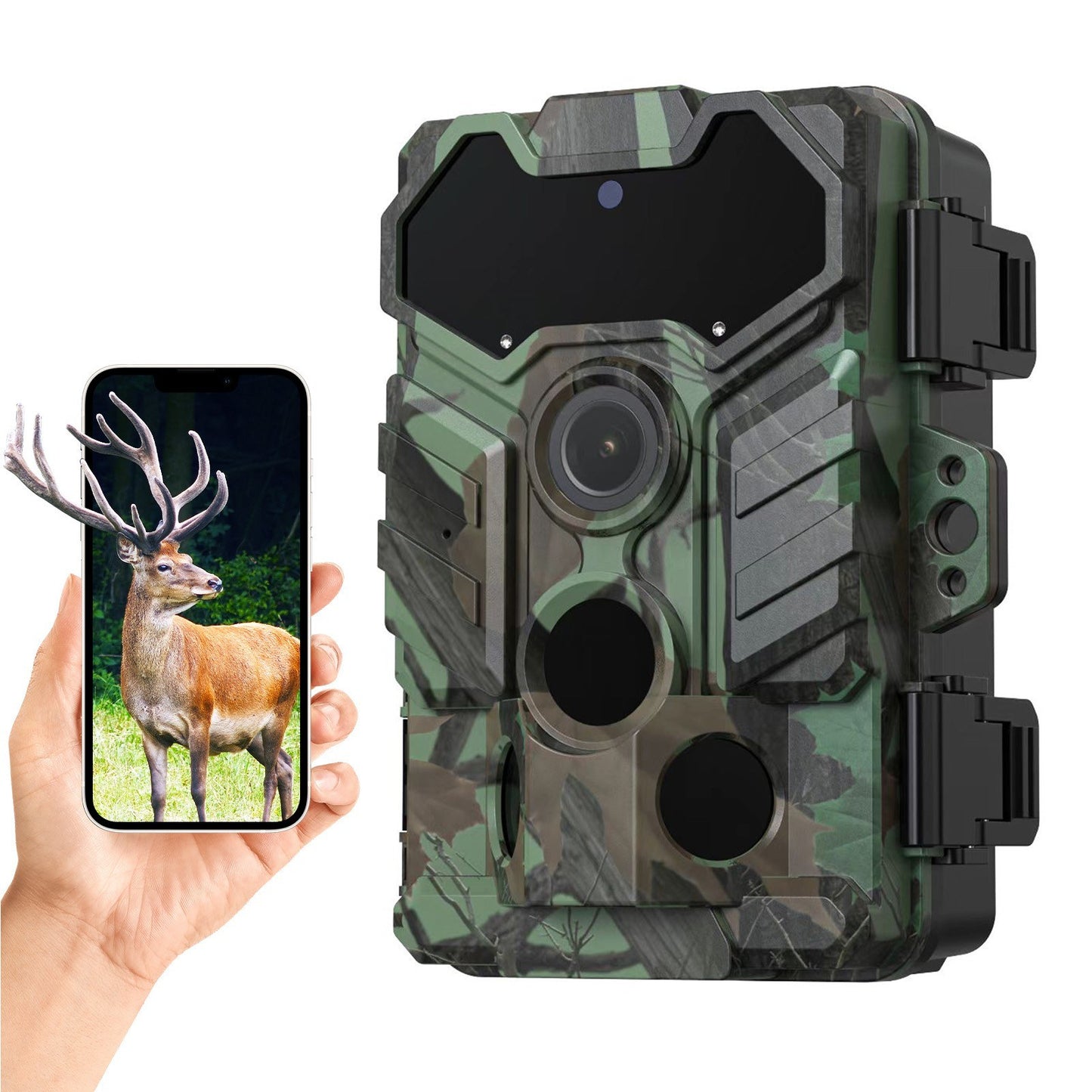 32MP WiFi Hunting & Trail Camera: High-Resolution Wildlife Monitoring, Infrared, IP66 Waterproof, PIR Motion Detection