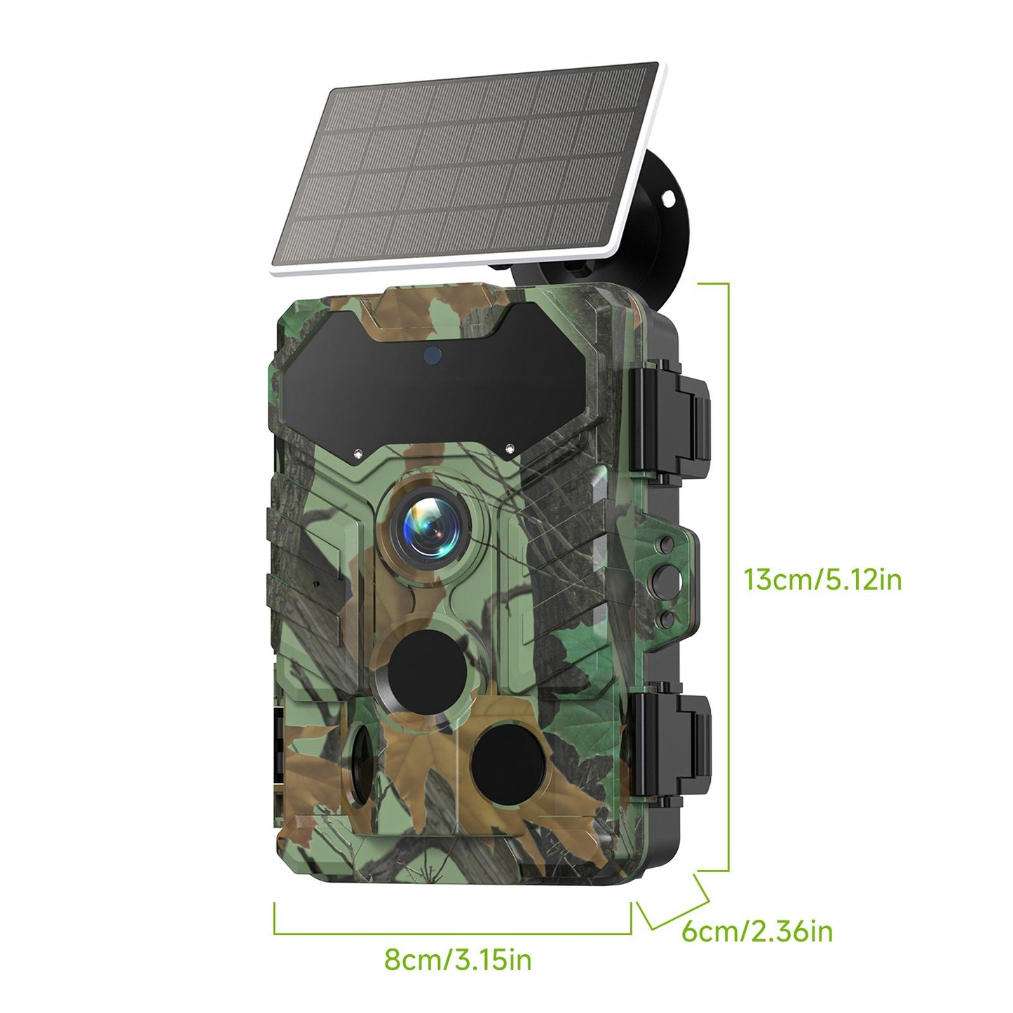 32MP Wireless Solar Trail Camera - Outdoor Wildlife & Hunting, Infrared Night Vision, WiFi, IP66 Waterproof