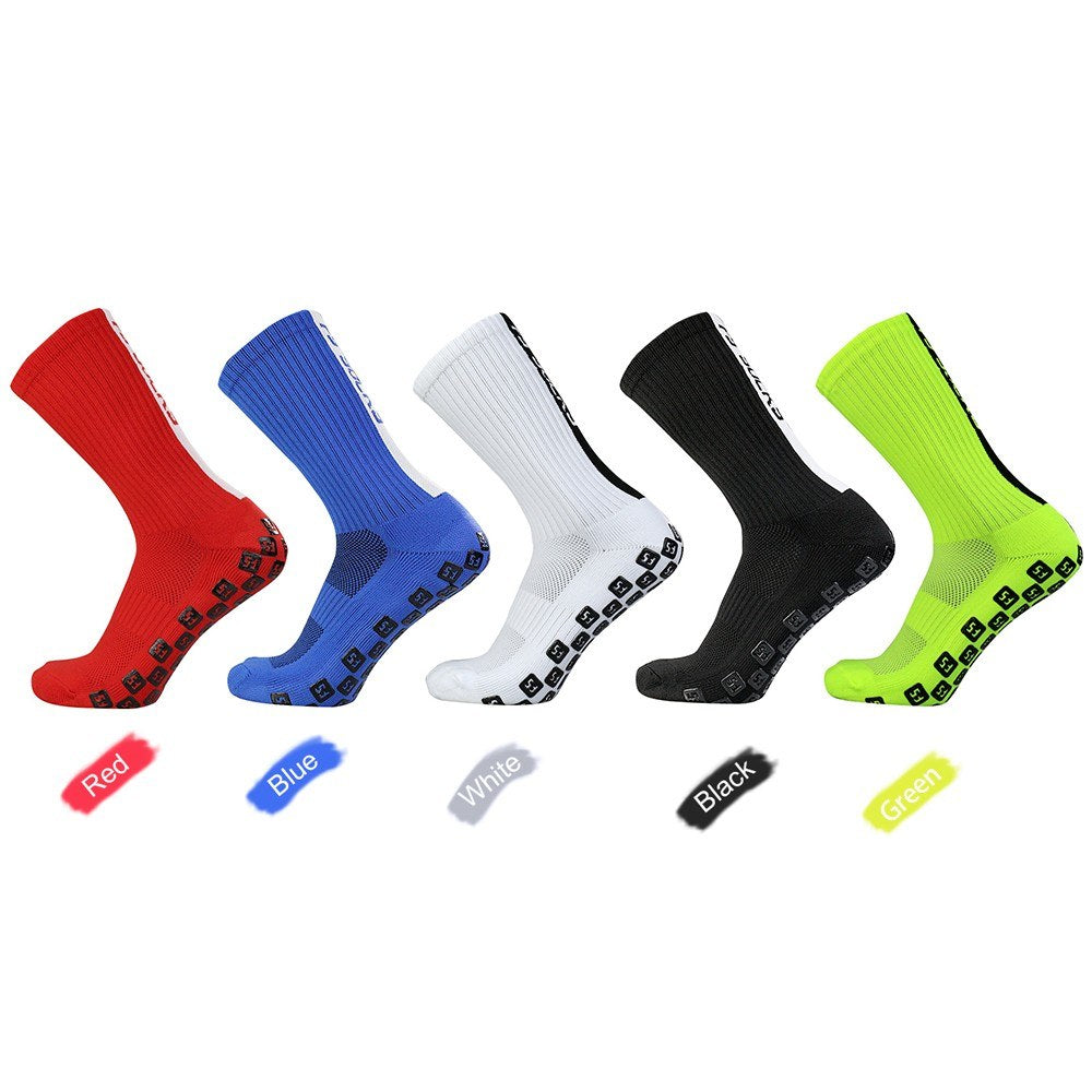 5 Pairs Anti-Slip Soccer & Basketball Grip Socks - Non-Slip Sports Socks