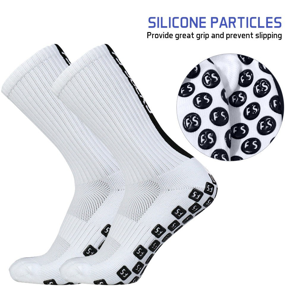 5 Pairs Anti-Slip Soccer & Basketball Grip Socks - Non-Slip Sports Socks