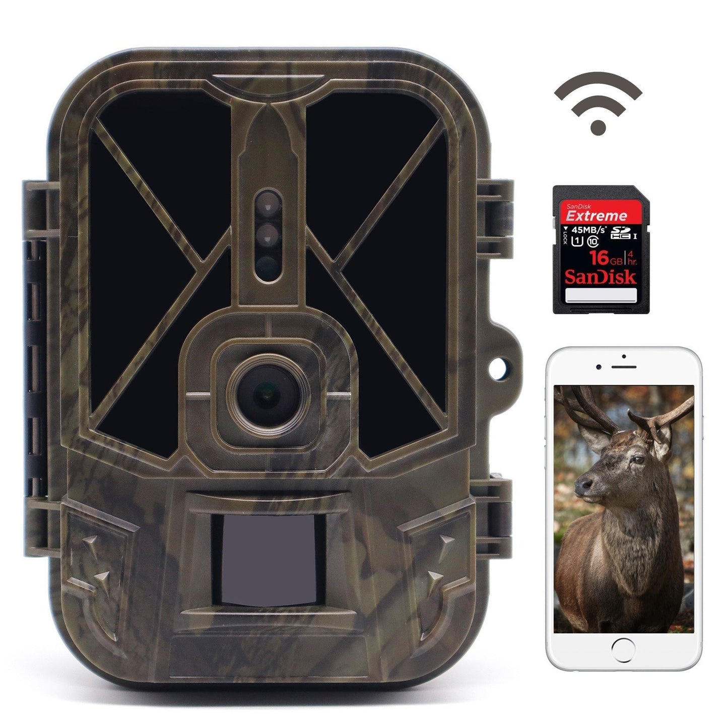 4K WiFi Trail Camera - Wireless Hunting Camera with PIR Sensor & Night Vision