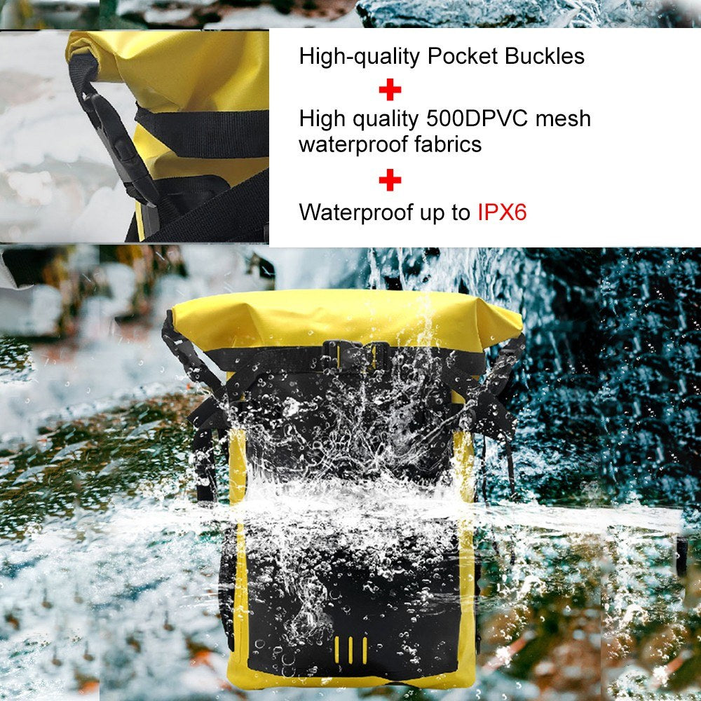 IPX6 Waterproof 30L Backpack - Durable 500D PVC for River Tracing, Surfing, and Outdoor Adventures - Ideal for Boating, Fishing, Climbing