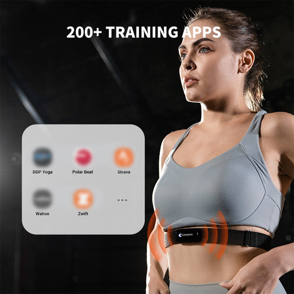 COOSPO H9Z Heart Rate Monitor Chest Strap with BT 5.0/ANT+ for Fitness, Yoga, Riding, Running