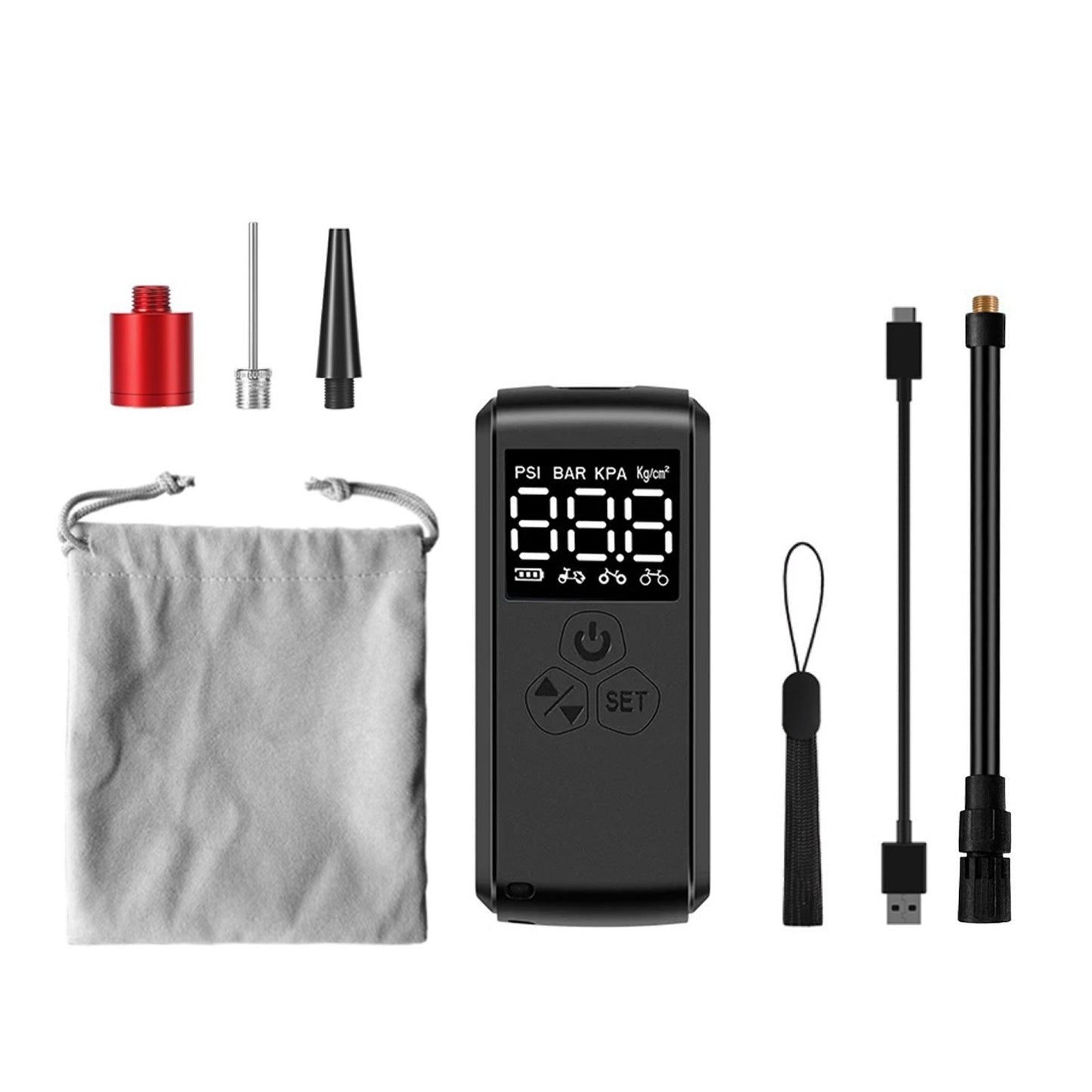 Cordless 150PSI Digital Air Pump: High-Pressure Portable Inflator for Tires, Bikes, and Sports Gear