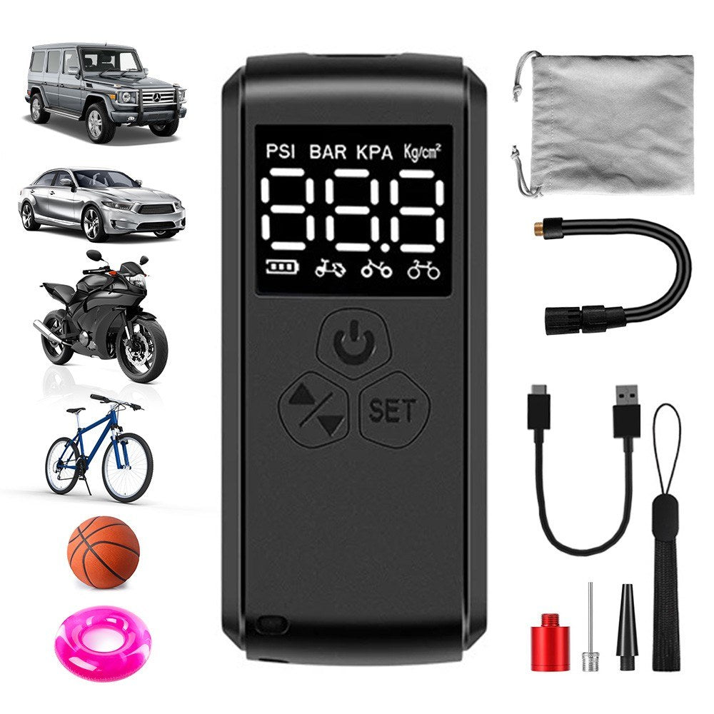 Cordless 150PSI Digital Air Pump: High-Pressure Portable Inflator for Tires, Bikes, and Sports Gear