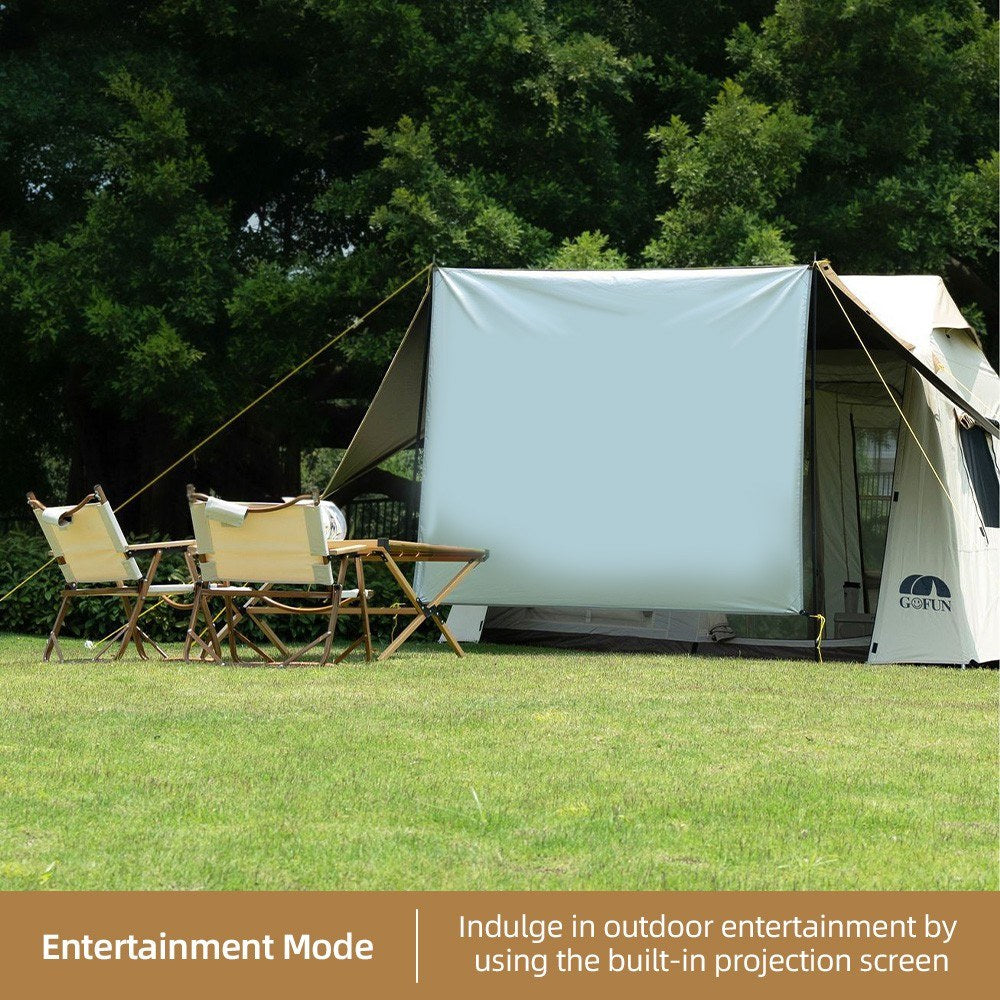 Gofun Large Family Cabin Tent with Projector Screen - Waterproof & Sunproof for Outdoor Camping & Hiking