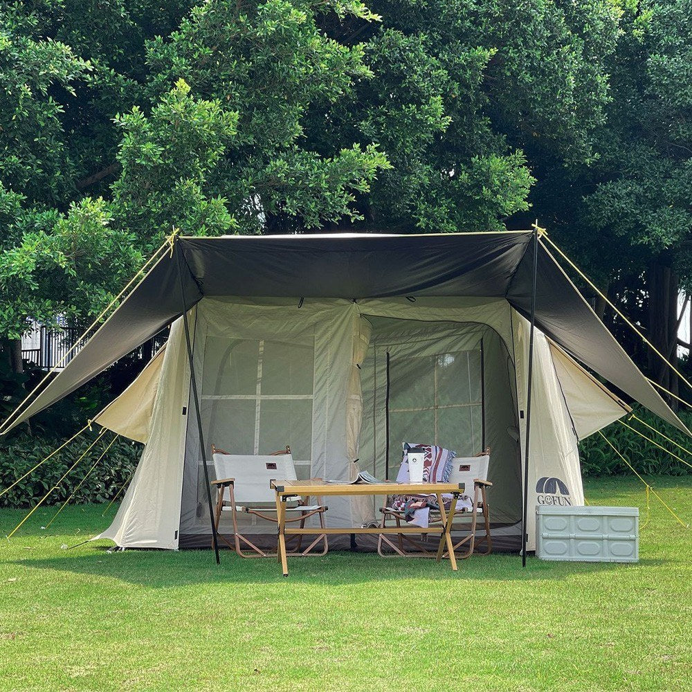 Gofun Large Family Cabin Tent with Projector Screen - Waterproof & Sunproof for Outdoor Camping & Hiking
