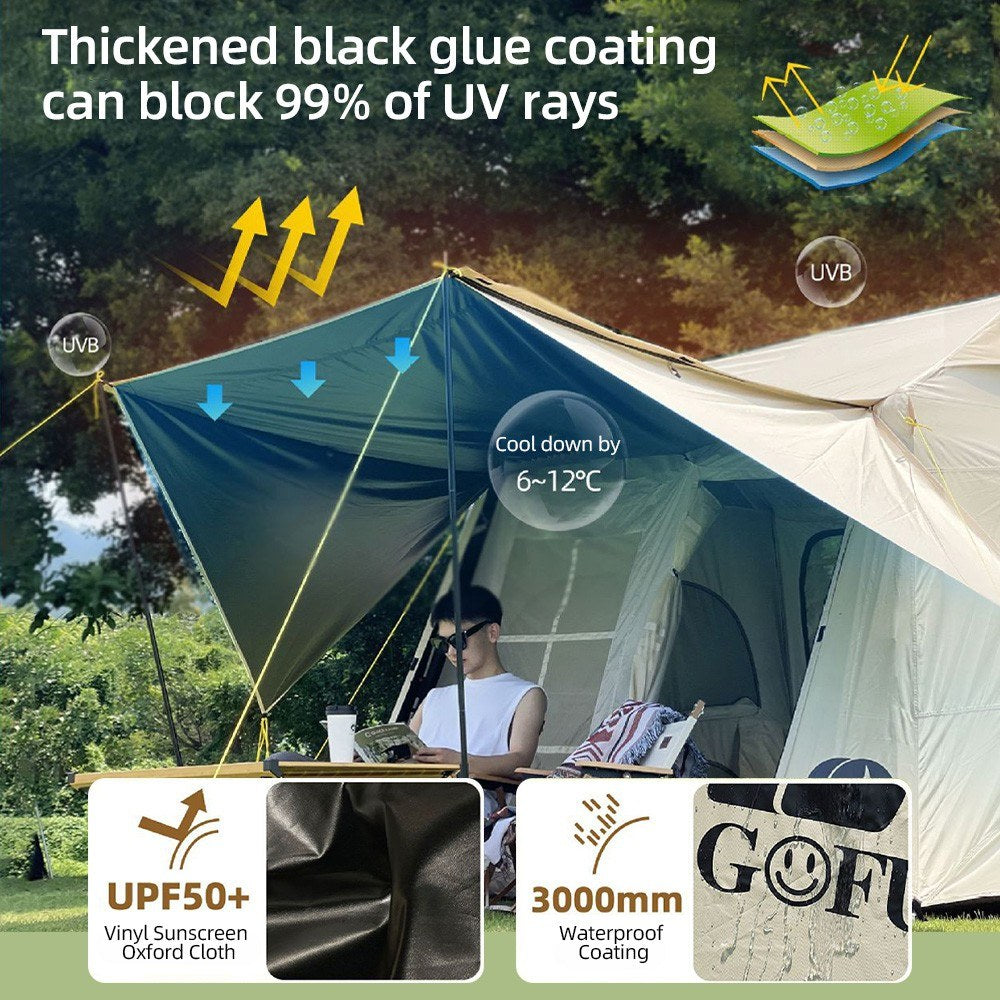 Gofun Large Family Cabin Tent with Projector Screen - Waterproof & Sunproof for Outdoor Camping & Hiking
