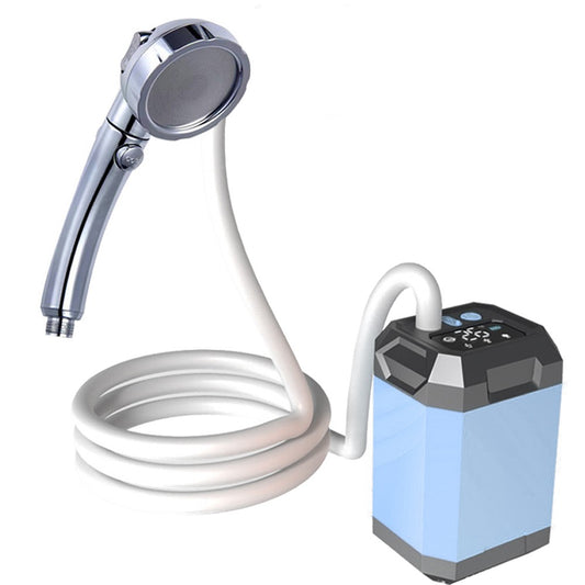 Digital Portable Cordless Electric Shower Pump with 9000mAh Battery for Camping & Hiking
