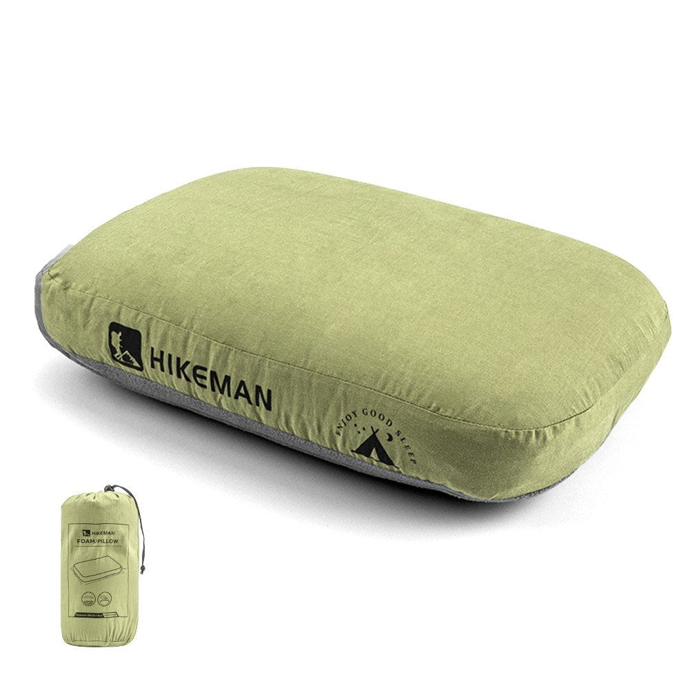 HIKEMAN Memory Foam Cervical Pillow for Outdoor Camping Travel - Portable Neck Support, Comfortable Sleeping