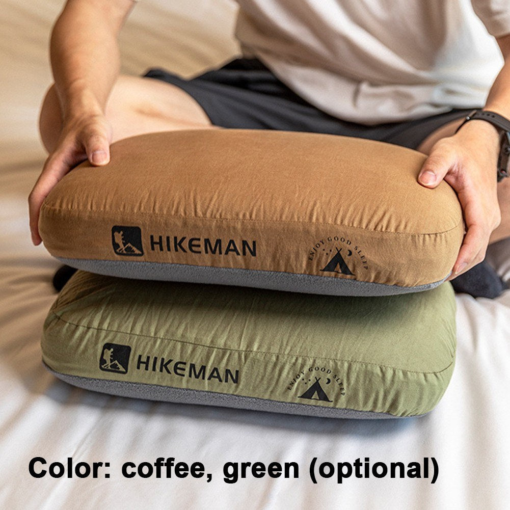HIKEMAN Memory Foam Cervical Pillow for Outdoor Camping Travel - Portable Neck Support, Comfortable Sleeping