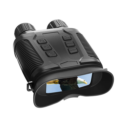 10X Zoom Full-Color Night Vision Binoculars with Digital Infrared, Large Screen, Waterproof for Hunting