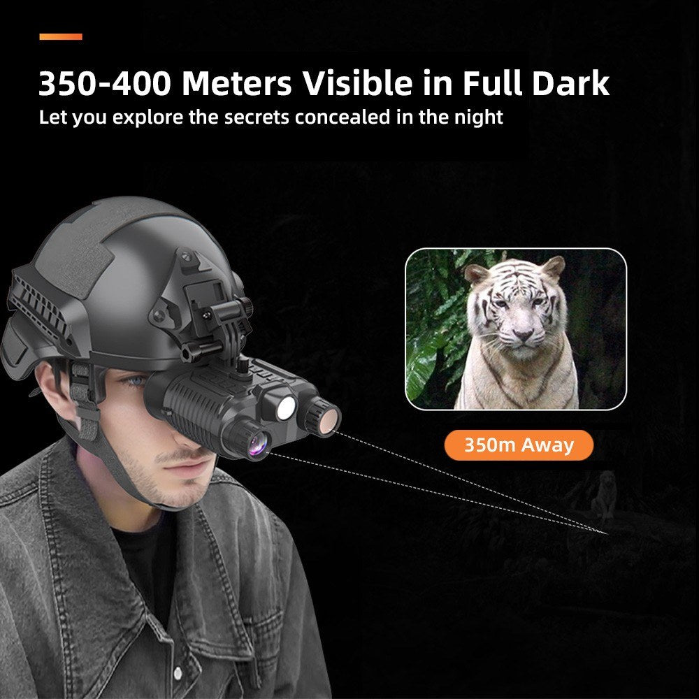 Hands-Free Full-Color Night Vision Goggles, 10X Zoom Binoculars with Large Screen for Outdoor Use