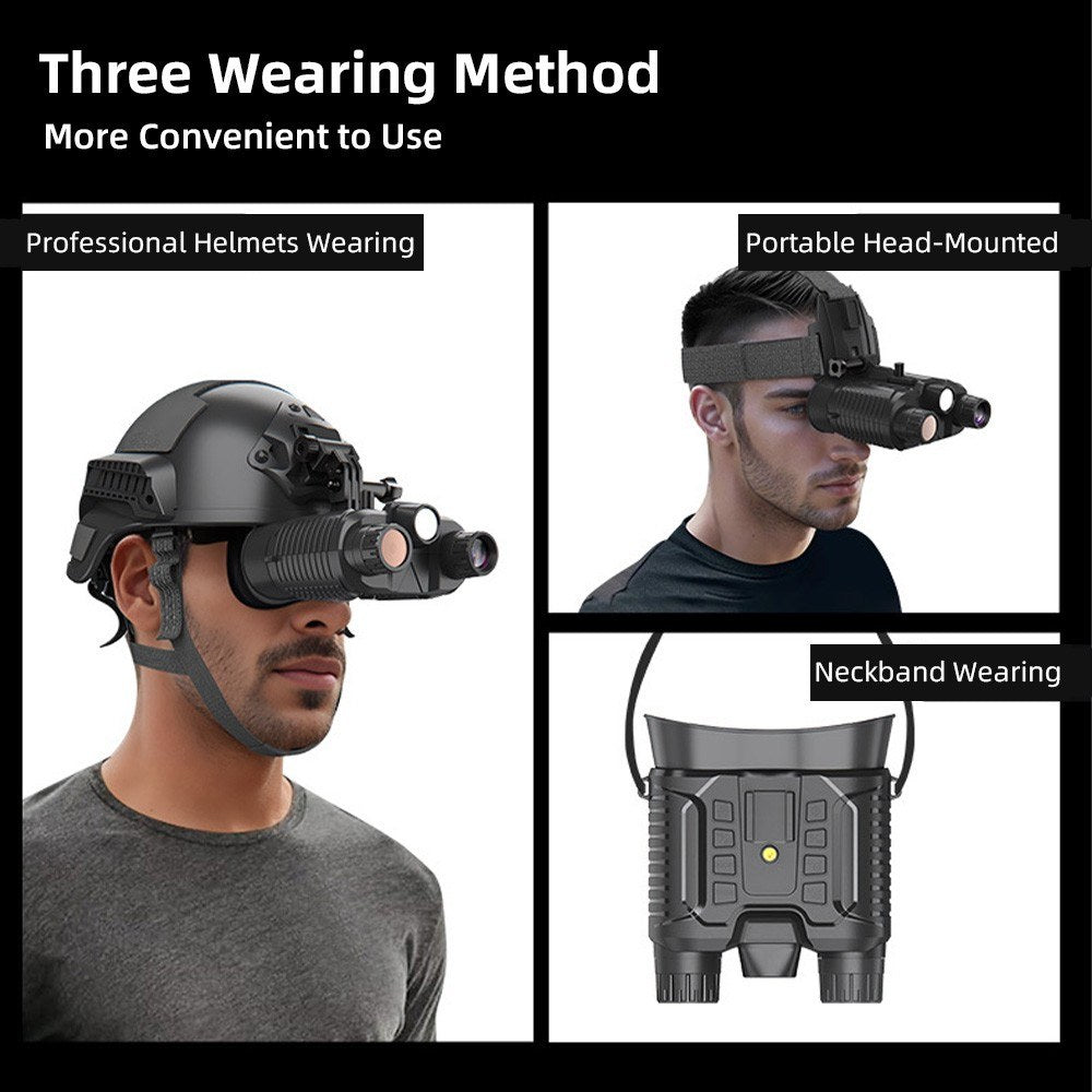 Hands-Free Full-Color Night Vision Goggles, 10X Zoom Binoculars with Large Screen for Outdoor Use