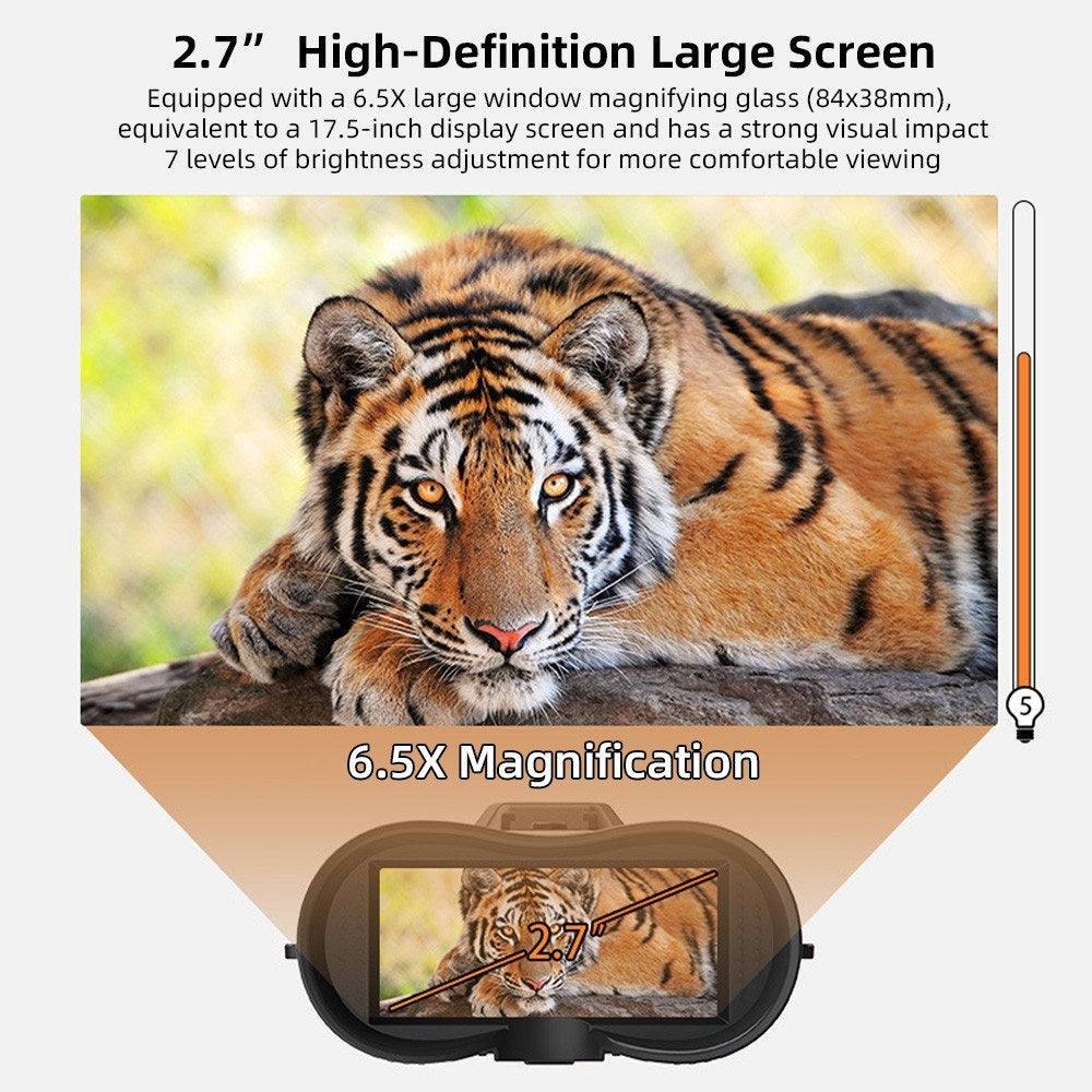 Hands-Free Full-Color Night Vision Goggles, 10X Zoom Binoculars with Large Screen for Outdoor Use
