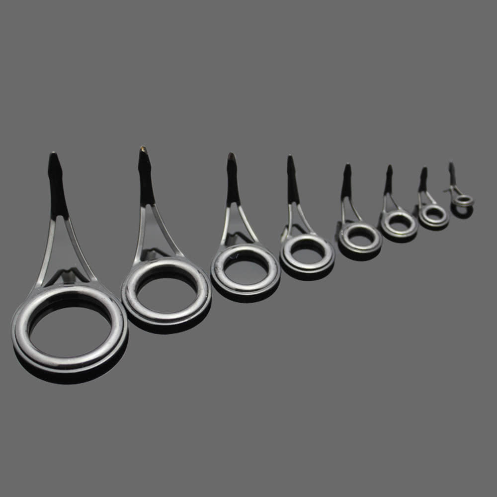 75pcs Fishing Rod Guide Tips & Rings Repair Kit - Mixed Sizes