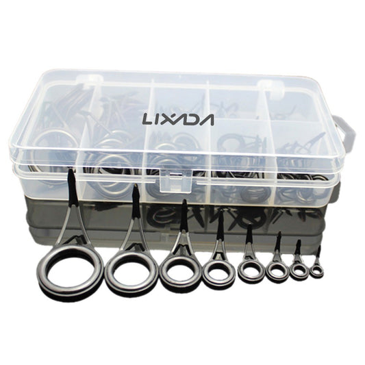 75pcs Fishing Rod Guide Tips & Rings Repair Kit - Mixed Sizes