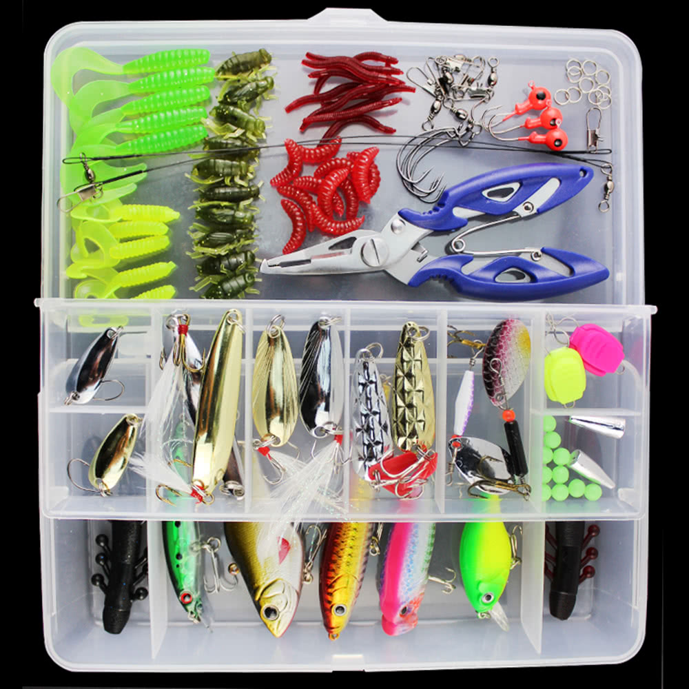 101-Piece Fishing Lure Kit with Storage Box