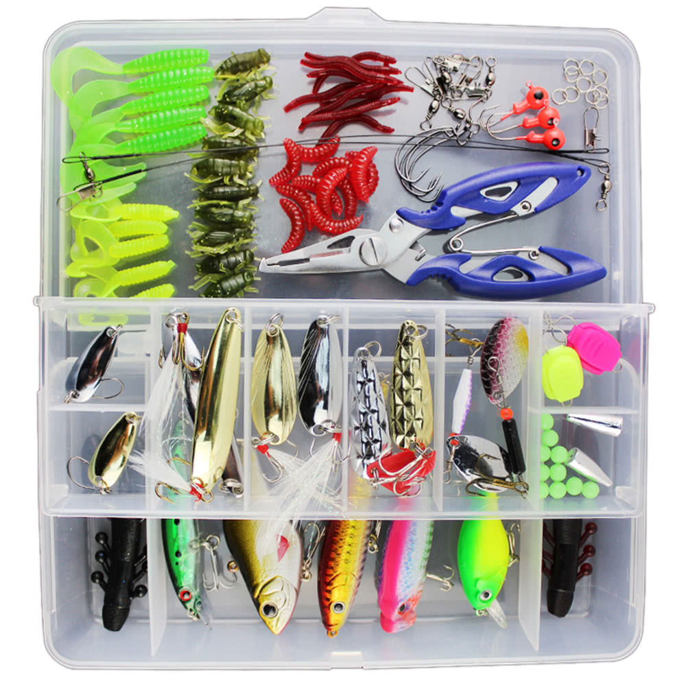 101-Piece Fishing Lure Kit with Storage Box