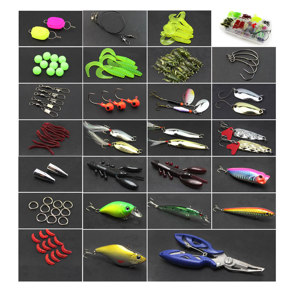 101-Piece Fishing Lure Kit with Storage Box
