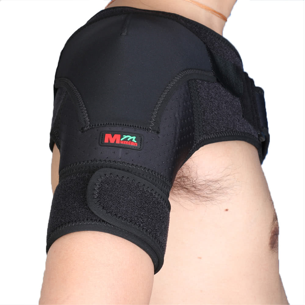 Adjustable Shoulder Support Brace for Pain Relief - Single Left/Right, Compression Wrap Belt for Gym Use