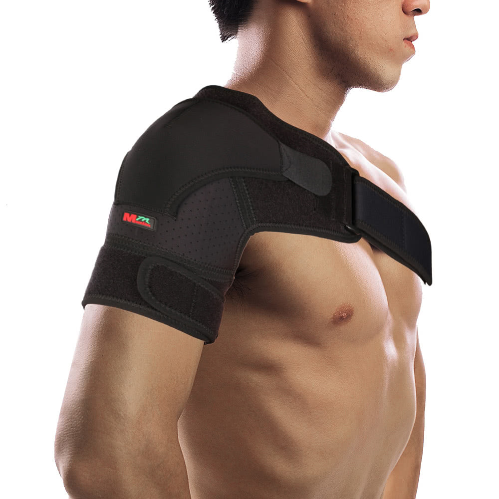 Adjustable Shoulder Support Brace for Pain Relief - Single Left/Right, Compression Wrap Belt for Gym Use