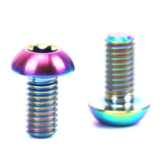 RISK 12PCS M5×10mm Titanium Torx T25 Bicycle Disc Brake Rotor Bolts & Water Bottle Cage Screws