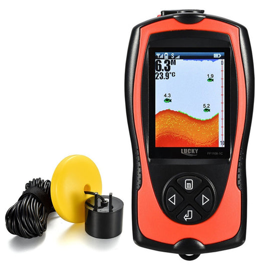 LUCKY FF1108-1CT Wired Portable Fish Finder with 300FT Depth & Fish Alarm