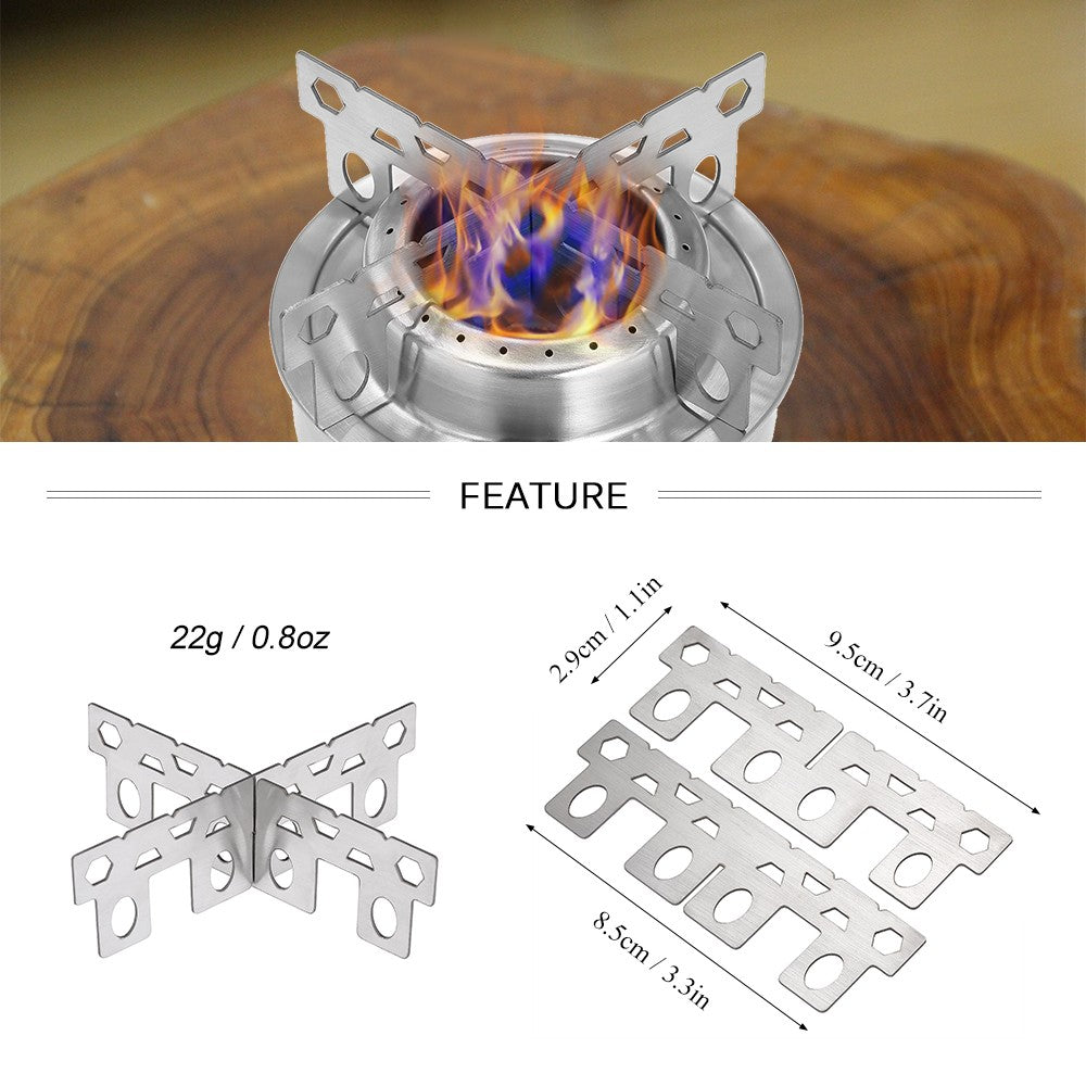 Outdoor Camping Stainless Steel Alcohol Stove Cross Stand Rack