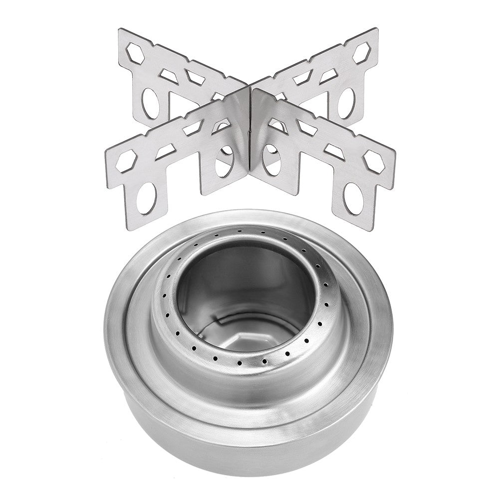 Outdoor Camping Stainless Steel Alcohol Stove Cross Stand Rack