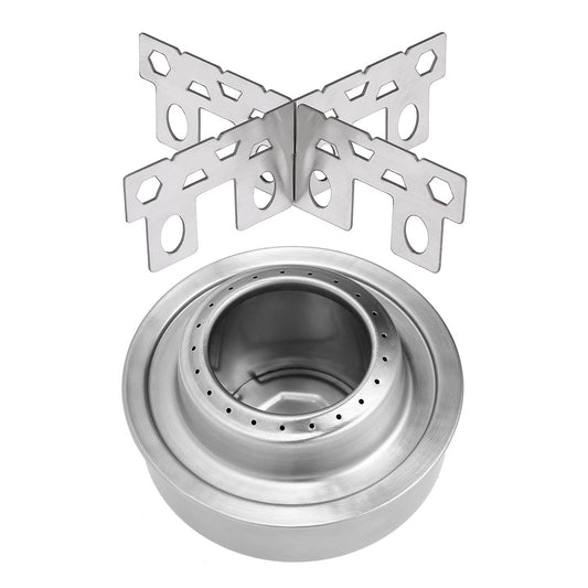 Outdoor Camping Stainless Steel Alcohol Stove Cross Stand Rack