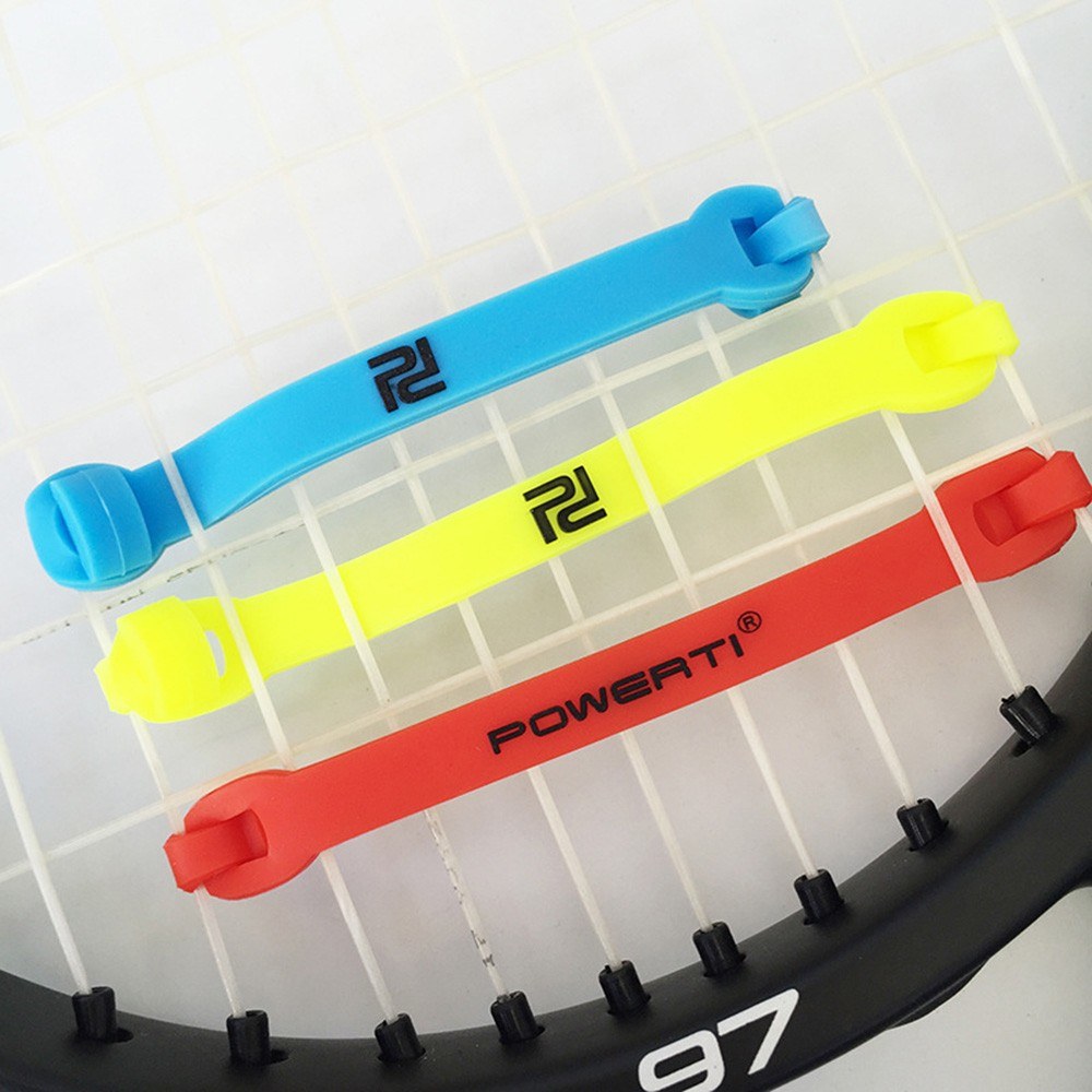 10-Pack Elastic Silicone Tennis Racket Dampener Straps