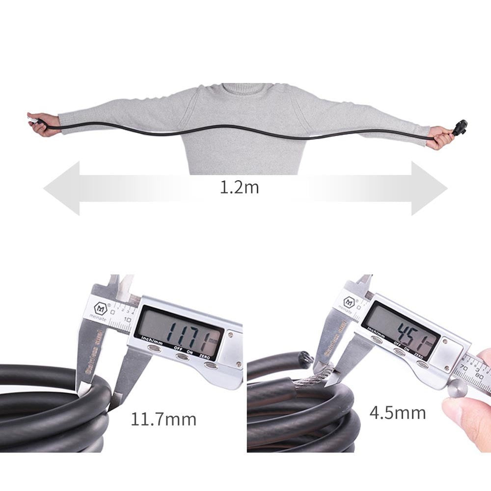 Heavy Duty Anti-Theft Security Cable Lock - Versatile