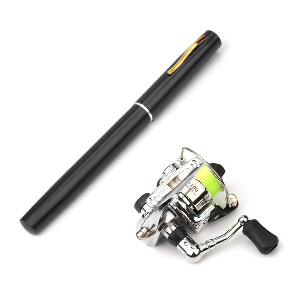 Mini Pen Telescopic Fishing Rod & Reel Combo Kit: Pocket Collapsible Spinning Set