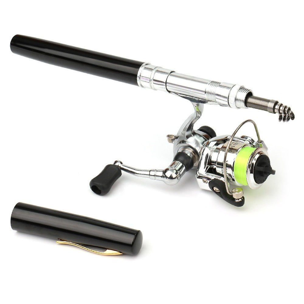 Mini Pen Telescopic Fishing Rod & Reel Combo Kit: Pocket Collapsible Spinning Set