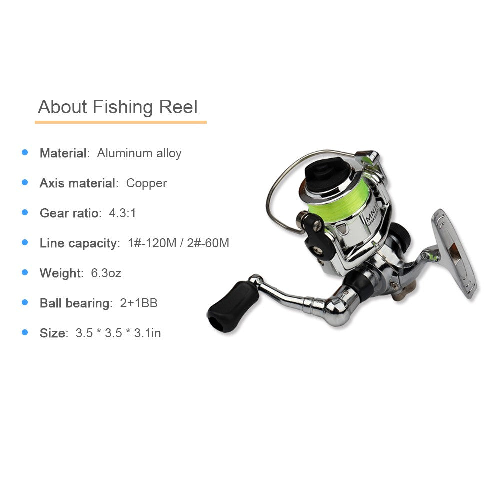 Mini Pen Telescopic Fishing Rod & Reel Combo Kit: Pocket Collapsible Spinning Set