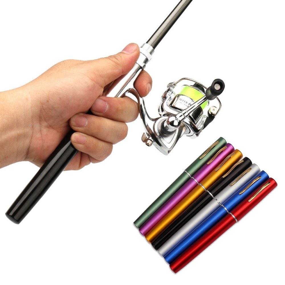 Mini Pen Telescopic Fishing Rod & Reel Combo Kit: Pocket Collapsible Spinning Set