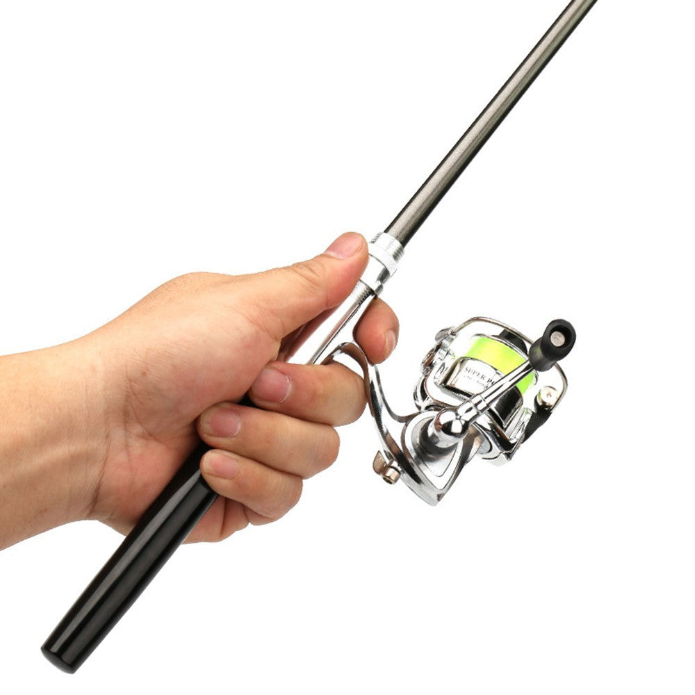 Mini Pen Telescopic Fishing Rod & Reel Combo Kit: Pocket Collapsible Spinning Set