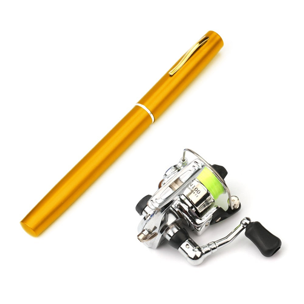 Mini Pen Telescopic Fishing Rod & Reel Combo Kit: Pocket Collapsible Spinning Set