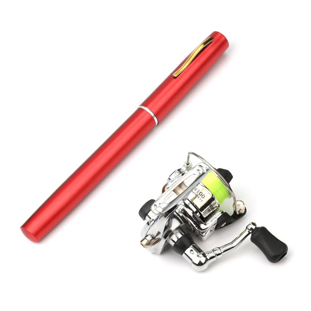 Mini Pen Telescopic Fishing Rod & Reel Combo Kit: Pocket Collapsible Spinning Set