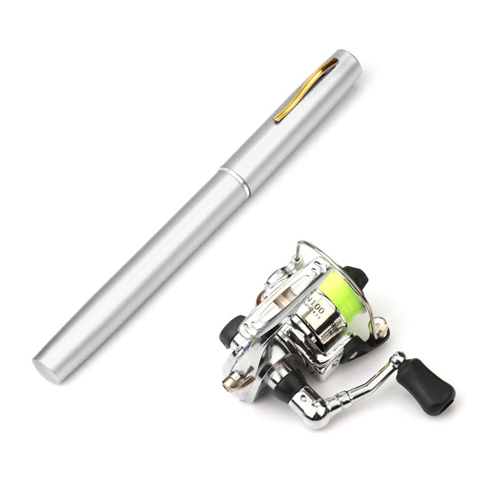 Mini Pen Telescopic Fishing Rod & Reel Combo Kit: Pocket Collapsible Spinning Set