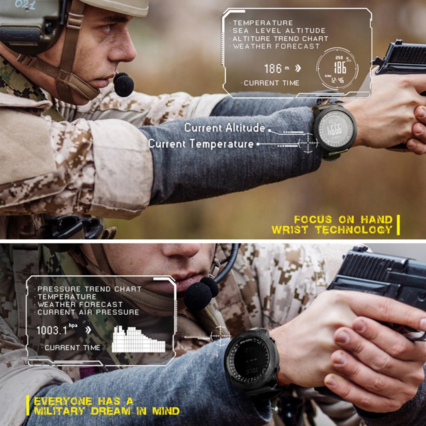 North Edge Mens LED Digital Sports Watch