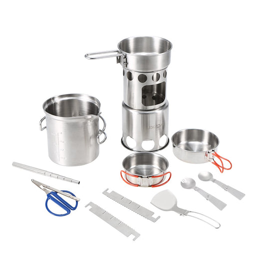 10-Piece Camping Cookware Mess Kit