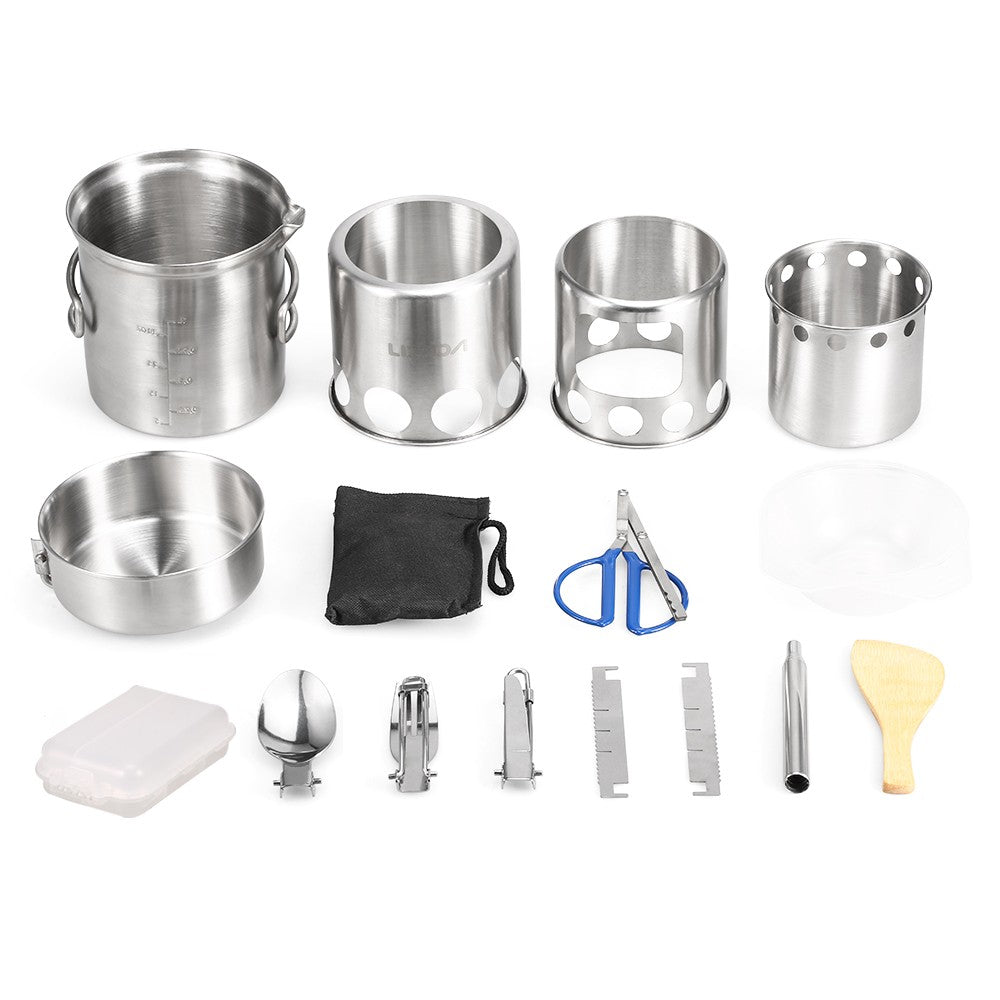 10-Piece Camping Cookware Mess Kit