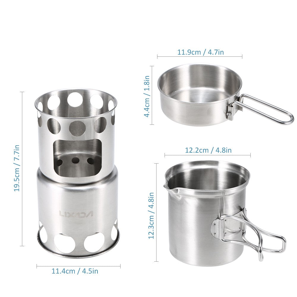 10-Piece Camping Cookware Mess Kit